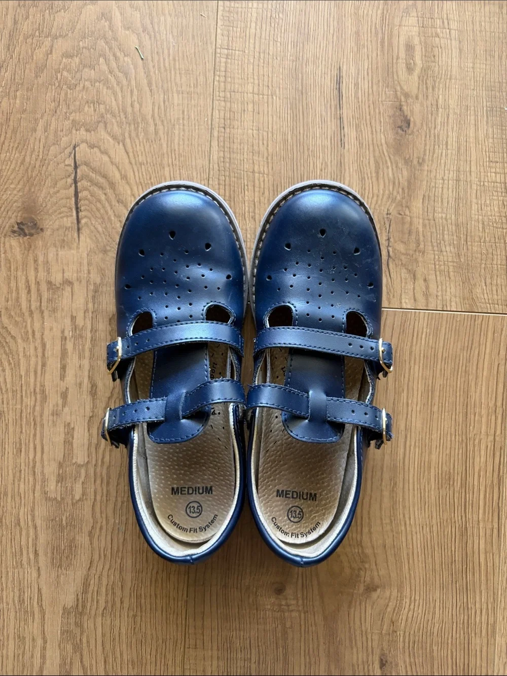 FootMates Navy Double-Strap Mary Jane Shoes for Kids